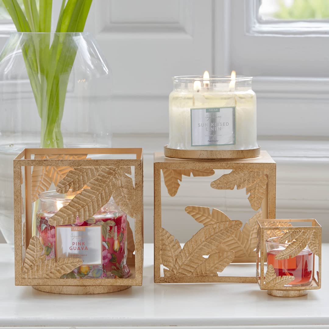 Amazon.co.jp: PartyLite キャンドルホルダー – スクエアゴールデン